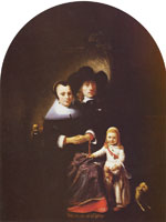 Nicolaes Maes Family at a door